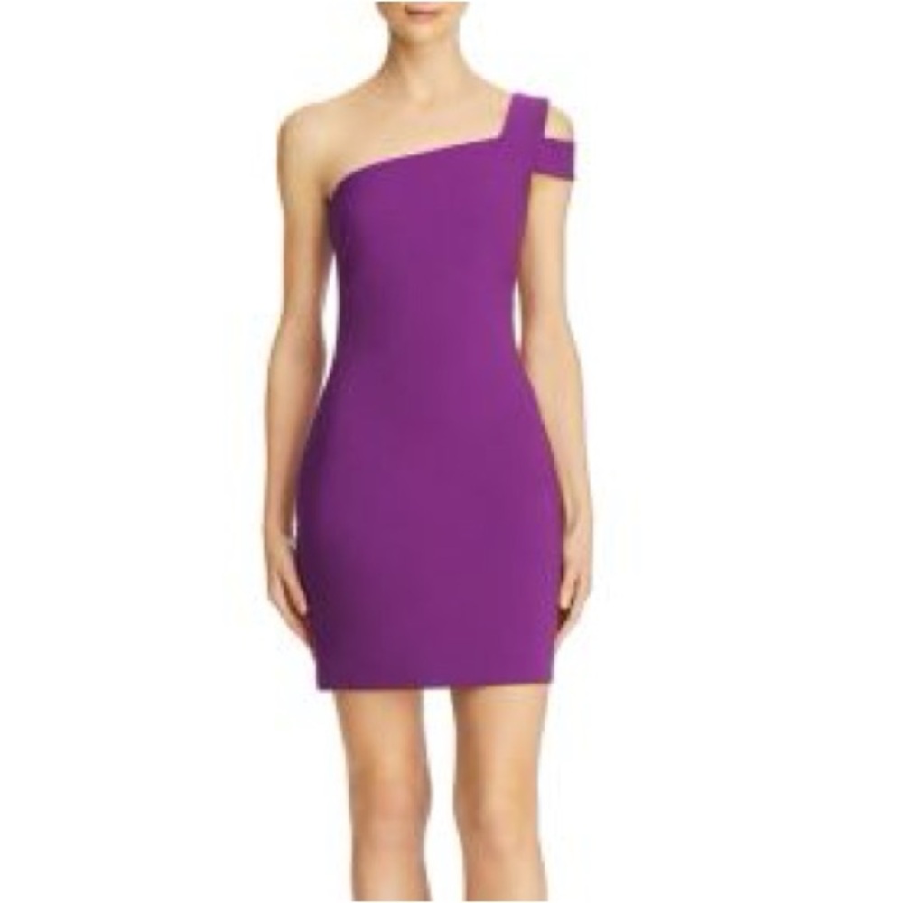 Elegant Purple One-Shoulder Dress